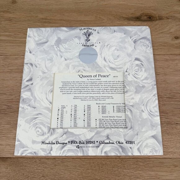 Mirabilia Queen of Peace MD58 Cross Stitch Chart Pattern Nora Corbett NEW SEALED - Picture 2 of 3